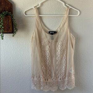 DKNY Women's Lace Camisole - Cream